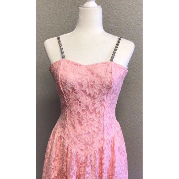 Katie Mfg Dresses & Skirts - Vintage Katie Mfg Evening Party Strapless Midi Dress Pink Size 4 Made In USA